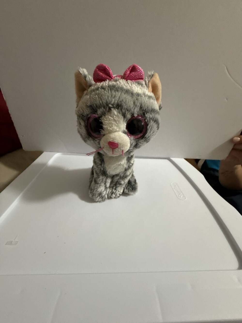 Ty Beanie Boos Kiki the Grey Tabby Cat Plush Stuffed Animal
